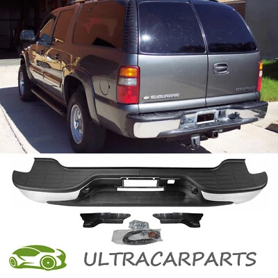 For 2000-2006 Chevrolet Tahoe Suburban 1500 Yukon XL Rear Bumper Assembly Chrome - Image 1 of 4