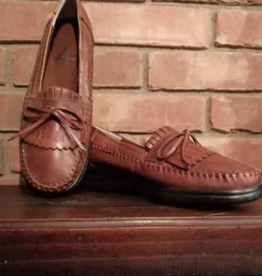 Mocasines Life Stride Studio para mujer nuevos sin etiquetas, cuero marrón, talla 8M Foto 1 de 4