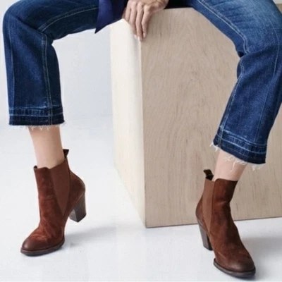 Botas Chelsea Paul Green Jules Marrón Gamuza Tacón al Tobillo Talla 7.5 Foto 1 de 4