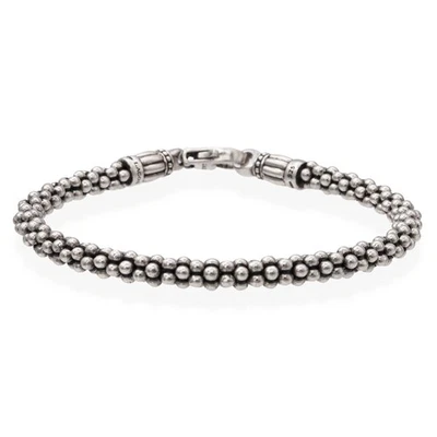 Pulsera de cuentas de plata de ley de caviar Lagos Foto 1 de 4