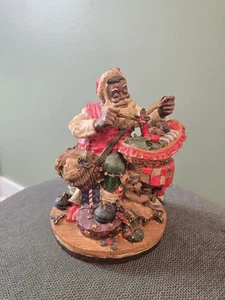 RARE Kirkland’s Cedar Creek Collection African Black Santa Making Toys - Picture 1 of 11