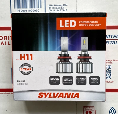 Bombillas LED Powersport Sylvania H11 para uso todoterreno/luces antiniebla - 2 PC Foto 1 de 2