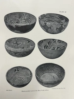 Libro raro de 1924; cerámica Southwest Archaeology Mimbres Hohokam Anasazi Mesa Verde Foto 1 de 4