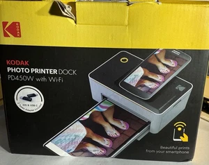 Kodak Photo Printer Dock PD450W Wi-Fi Smartphone Printer Tested Works - Picture 1 of 8