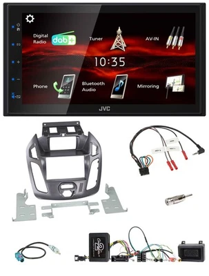 JVC USB Bluetooth Lenkrad DAB 2DIN Autoradio für Ford Transit Connect 13-18 Disp - Bild 1 von 4