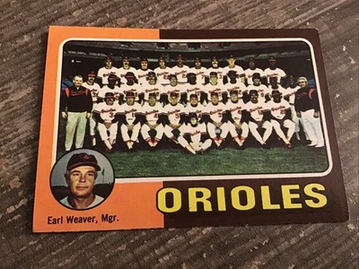 Baltimore Orioles Earl Weaver #117 1975 Topps Baseball Card MLB EX Unmarked - Image 1 of 2