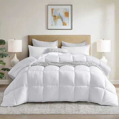 Winter Extra Warm White Cal King Size Down Alternative Comforter, Heavyweight... - Image 1 of 4