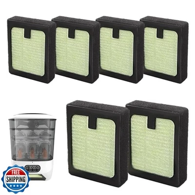 6 PÇS FILTRO HEPA de substituição compatível com secador de mamadeira Baby Brezza Advanc - Imagem 1 de 4