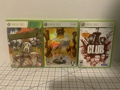 XBOX 360 Lot Includes The Club CIB + Borderlands 2 CIB + Saints Row 2 CIB Action - Image 1 of 4