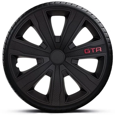 FOR SEAT IBIZA 16" INCH WHEEL TRIMS BLACK HUB CAPS COVERS GTR 4PC - Image 1 of 4