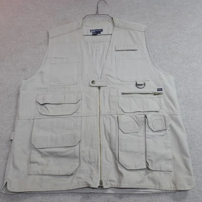 5.11 Tactical Vest XL Beige Full Zip Hunting Shooting Photographer - Image 1 of 4