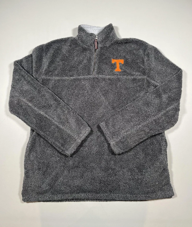 Pullover Tennessee Volunteers para Hombres XL Gris NCAA Fútbol Sherpa Vellón 1/4 Cremallera Foto 1 de 4