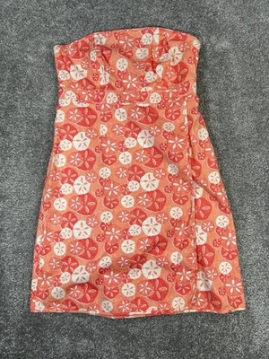Vineyard Vines Dress Womens 4 Orange White Cotton Bodycon - Image 1 of 4