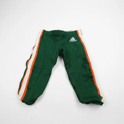 Pantalones de fútbol Adidas Miami Hurricanes para hombre verde oscuro/naranja usados Foto 1 de 4