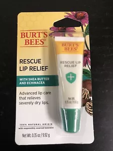 Burt's Bees Rescue Relief Advances Lip Care w/ Shea Butter and Echinacea (NEW) - Picture 1 of 2