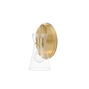 Maxim Lighting Ava 1 Light Wall Sconce, Natural Aged Brass/Clear - 12481CLNAB - Picture 1 of 1