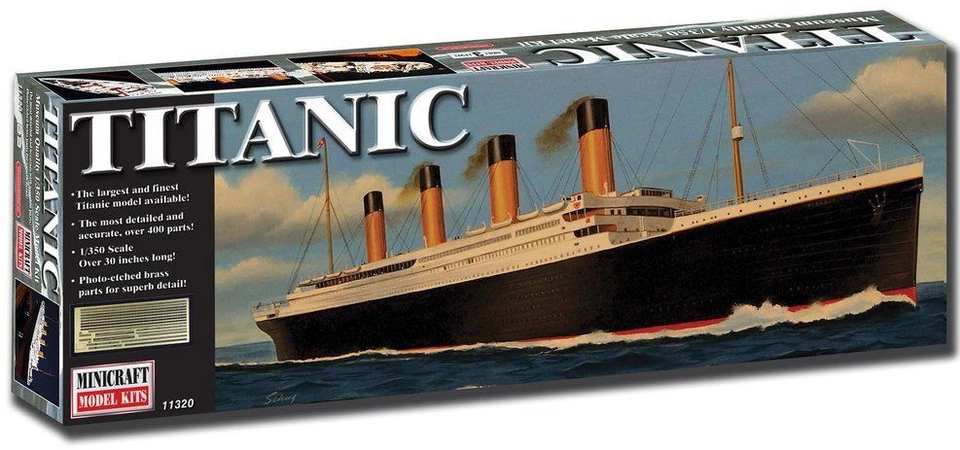 Minicraft RMS Titanic Deluxe W/ Brass Railings 1/350 Plastic Model Ship 11320 - Image 1 of 4