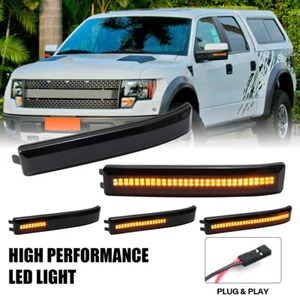 2x Sequential LED Side Mirror Turn Signal Light For 09-14 Ford F150 F-150 Raptor - Imagen 1 de 8