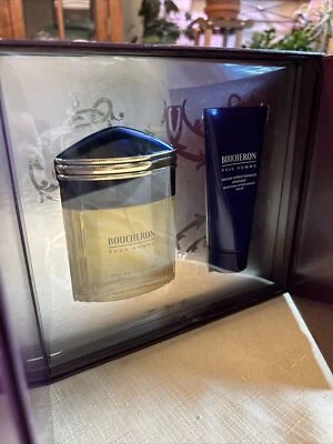 Juego de regalo vintage de 2 piezas para hombre Boucheron 3,4 OZ +3,3 después del afeitado ~ fórmula original ~ Foto 1 de 4