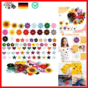 73 Stück Patches zum Aufnähen, Blume Aufnäher Kinder, Flicken zum Aufbügeln S... - Bild 1 von 8