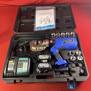 Hyadshen (HM-400) Electric Lug Crimper Pliers 6 Ton Cable Crimper Kit - Clean! - Picture 1 of 13