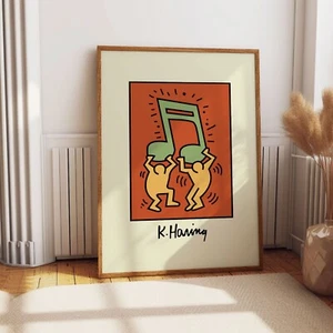 Keith Haring Wall Art, Pop Art Print, Exhibition Poster, Wall Décor, A2,A3,A4,A5