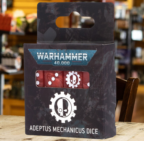 Adeptus Mechanicus Red D6 Dice Set | Opus Machina Icon | Warhammer 40k ...