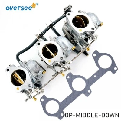 6k5-14301-01/ -02/-03 Carburetor Kit w Gasket For Yamaha 60HP E60M T60 Outboard  - Image 1 of 4