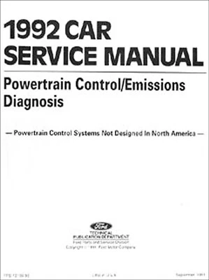Ford 1992 manual de diagnóstico del motor Capri Probe Festiva Escort Tracer Mercury Foto 1 de 2