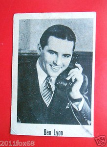 actors actors figure cigarettes cards cigarettes julepe 1 series #76 ben lyon