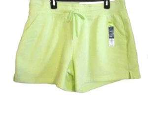 NUEVO CON ETIQUETAS KOHLS TEK GEAR NEÓN/VERDE LIMA ALGODÓN-POLIÉSTER POLAR PANTALONES CORTOS MUJER TALLA: XL - Imagen 1 de 8