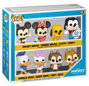 🔥Funko Pop! Disney Mickey Minnie Pluto Goofy Donald Daisy Chip Dale 8 PK EXC🔥 - Picture 1 of 8