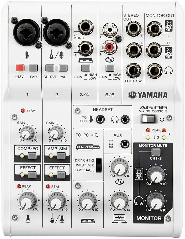 Yamaha AG06 Portable USB Powered 6 Channel Portable Recording Mixer IOS/MAC New - Image 1 of 4