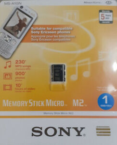 1 GB Memory Stick Micro M2 SONY - 1GB Speicherkarte für Sony Ericsson * NEU *