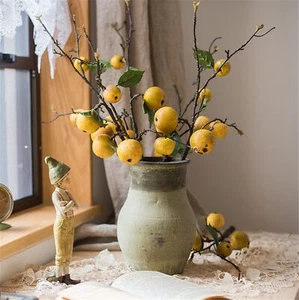 3PCS Artificial Pear Tree Branches Fake Pear Fruit Spur Realistic Home Decor - Picture 1 of 9