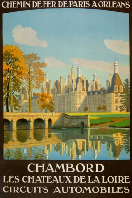 Chambord Chateaux Loire France 1925 Vintage Wall Art Home Decor - POSTER 20x30 - Image 1 of 4