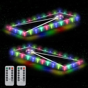 Confezione 2 Luci Cornhole,2x3Metri Tavole Cornhole Luci LED Multicolore - Foto 1 di 6