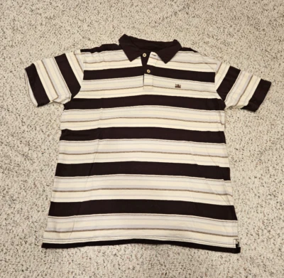 男式棕色和奶油色 Polo 衫,100% 棉,中号,4080 年起 — 第 1/4 张图片