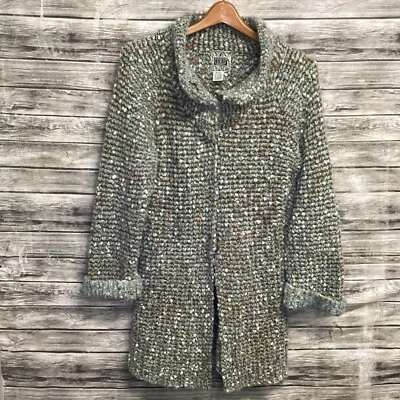 Curio Cardigan Sweater Women Medium Petite Anthropologie Multicolor Chunky Knit - Image 1 of 4