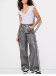 Wild Fable Jeans Women's High Rise Relaxed Fit Baggy 31.5 Inseam Gray  Sz 2 - Picture 1 of 4