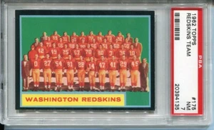 1962 Topps Football # 175 Washington Redskins Team (NM) PSA 7 ++ - Picture 1 of 2