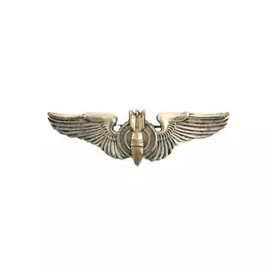 United States Army Air Force WWII Bombardier Badge Wings Vintage Sterling Brosche Pin - Bild 1 von 6