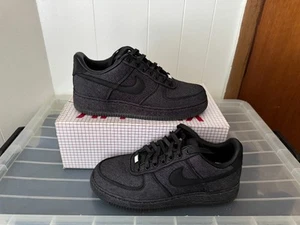 Nike Air Force 1 Low Premium '08 QS Pearl Collection Black Denim XXX Size 8 2012 - Picture 1 of 14