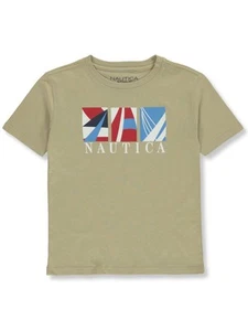 Nautica Boys' Flags T-Shirt Color: white Size: 8 - Picture 1 of 1