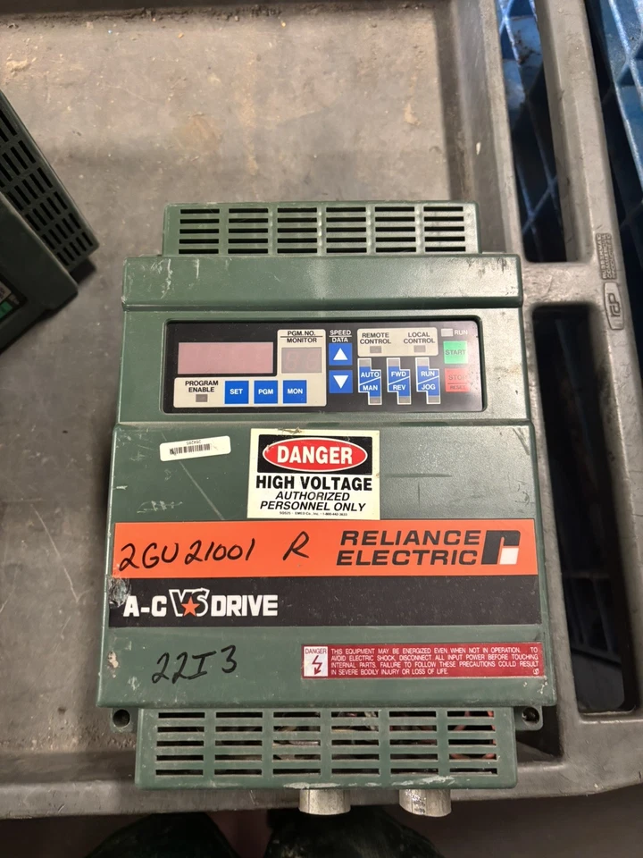 Reliance Electric 2GC21001 1HP AC Drive 200-230Vac 3Ph USED - Image 1 of 3