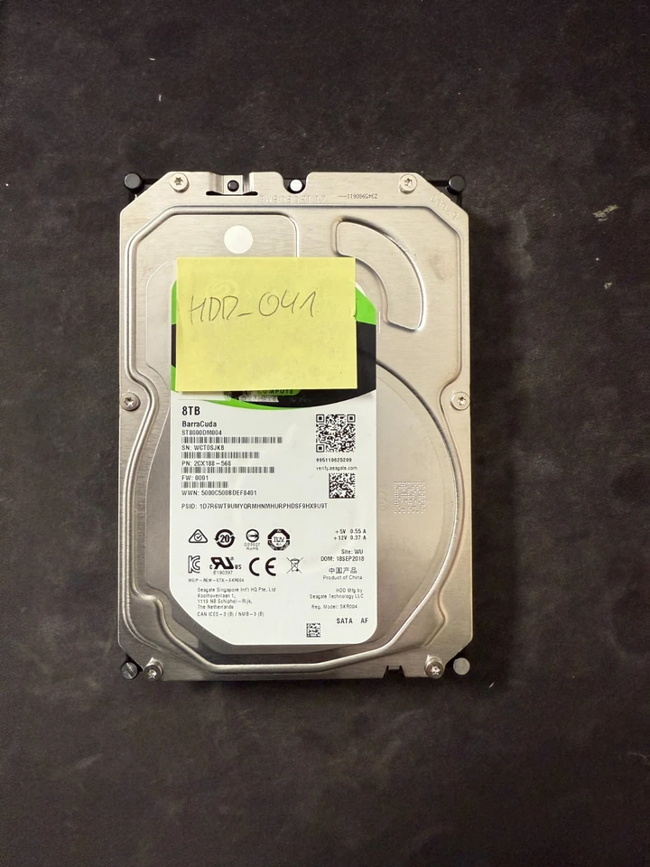 Seagate Barracuda 8TB, SATA 6Gb/s 3,5 Zoll Interne Festplatte (ST8000DM004) - Bild 1 von 1