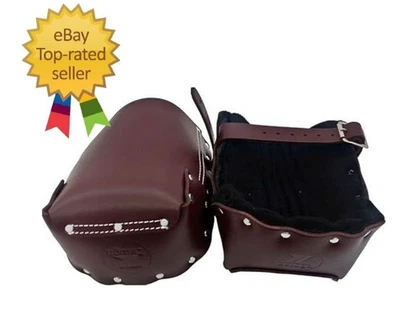 Rodilleras Antideslizantes con Correas Ajustables, Rodilleras de Cuero de Seguridad con Pa Denso Foto 1 de 4