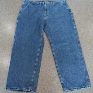 Carhartt Jeans Mens 46X32 Blue Relaxed Workwear Medium Wash Denim - Picture 1 of 15