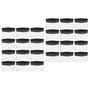 Caja de plástico transparente de 2 piezas con tapas contenedores de cristal para piedras - Imagen 1 de 12