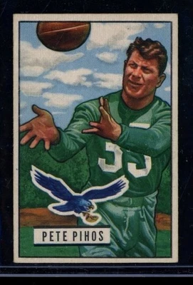 1951 Bowman Football #46 Pete Pihos Eagles EX LOOK! - Image 1 of 2